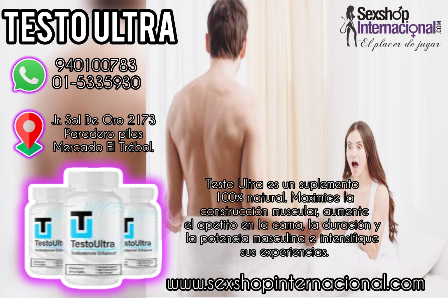 Testo ultra potencia natural - SEXSHOP PLAZA NORTE.